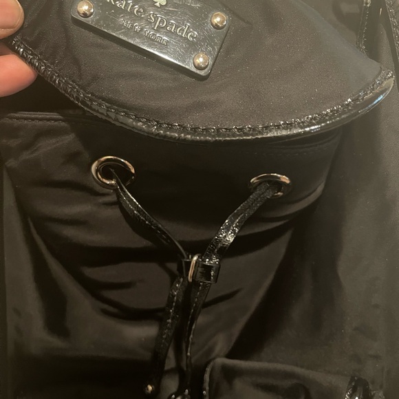 Kate Spade BackPack Drawstring black Gold hardware - Picture 4 of 8